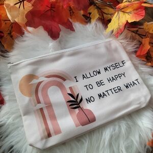 Inspirational Pink and Cream Pouch